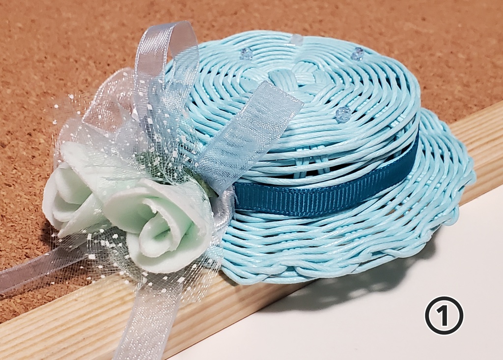 カンカン帽【青系】