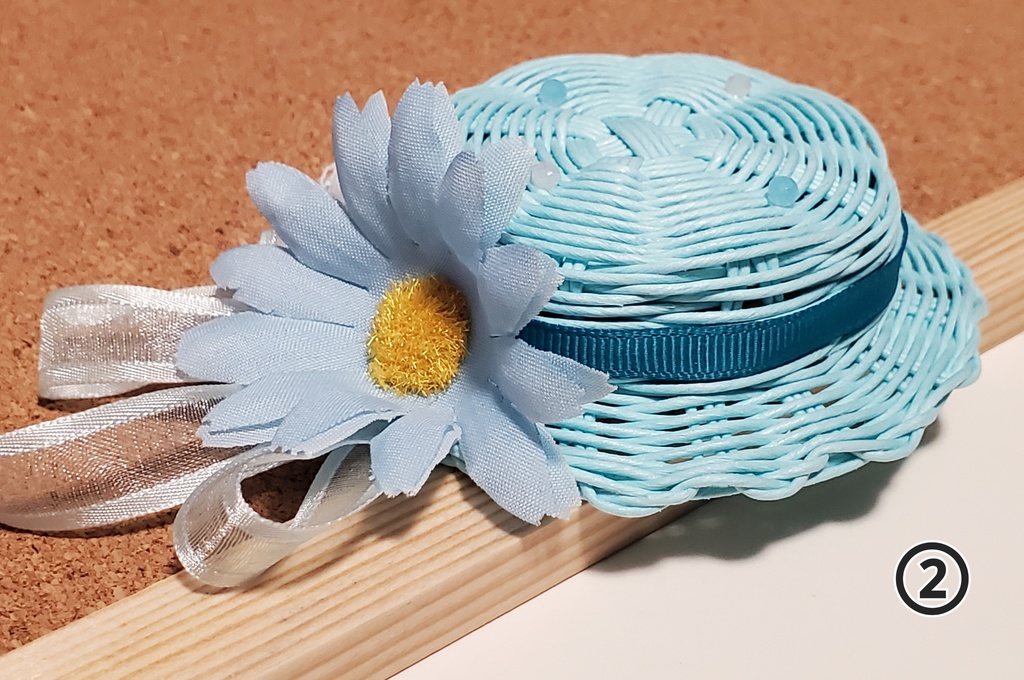 カンカン帽【青系】