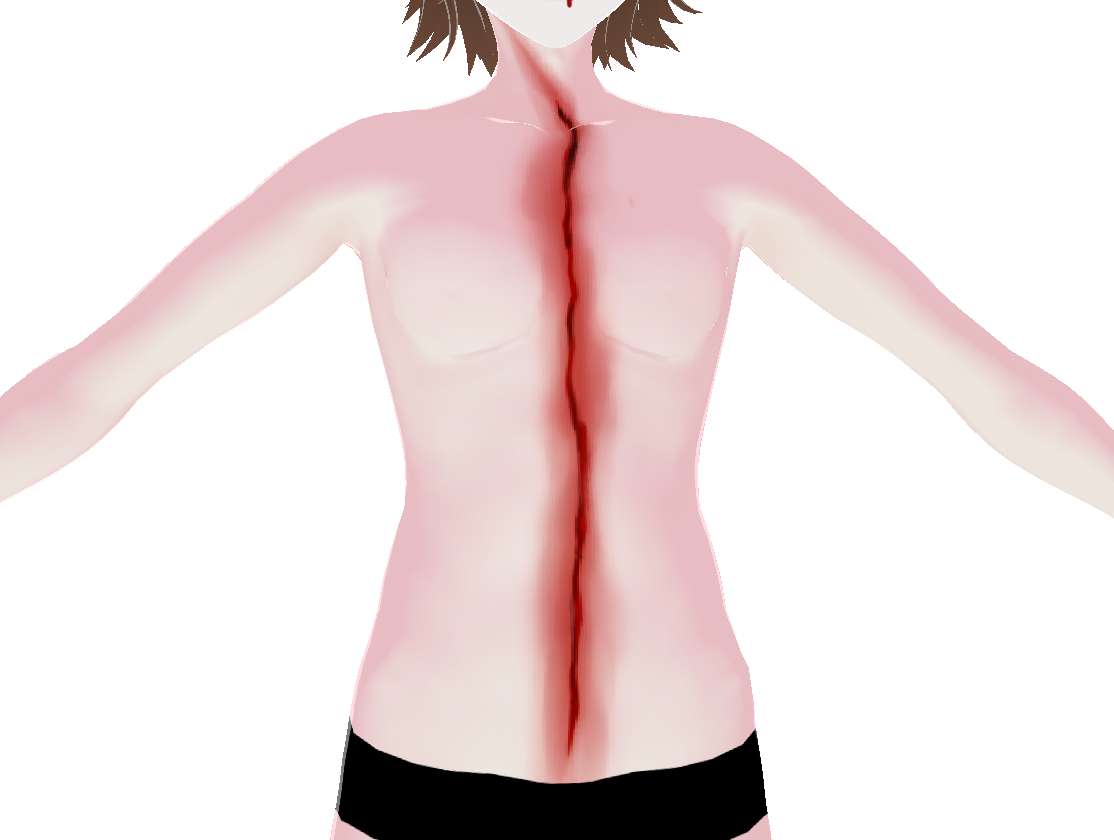 VROID WOUNDS BODY TEXTURES [PNG FILES] - crowsynth - BOOTH