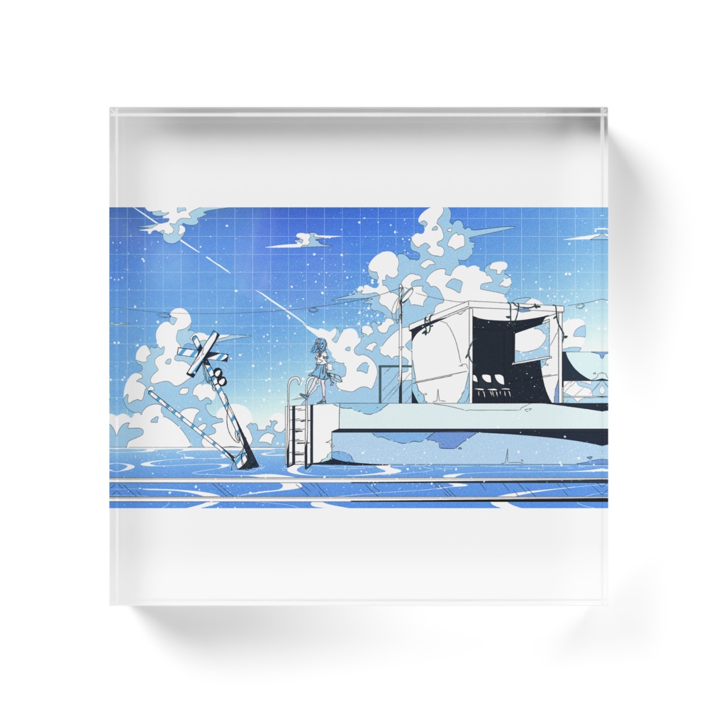 そらのうみオリジナルアクリルブロック「夏の日」