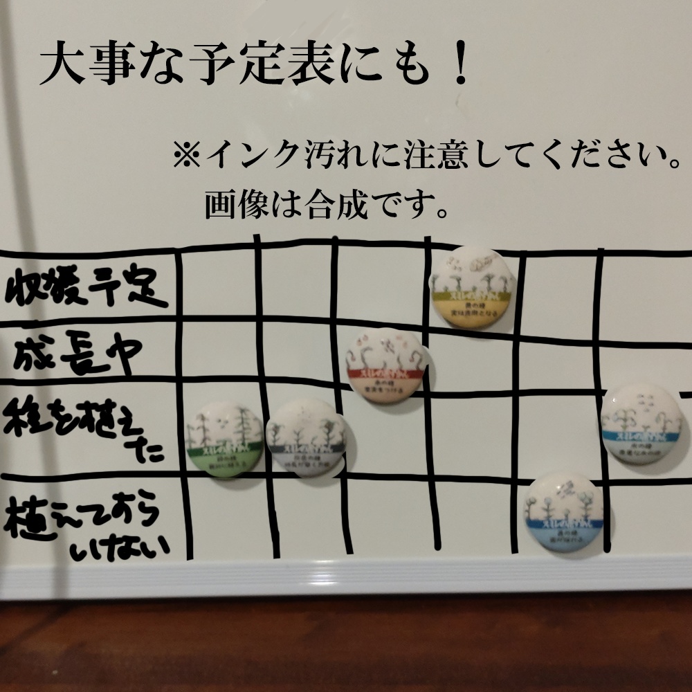 スミレの花ずかん22mmマグネット