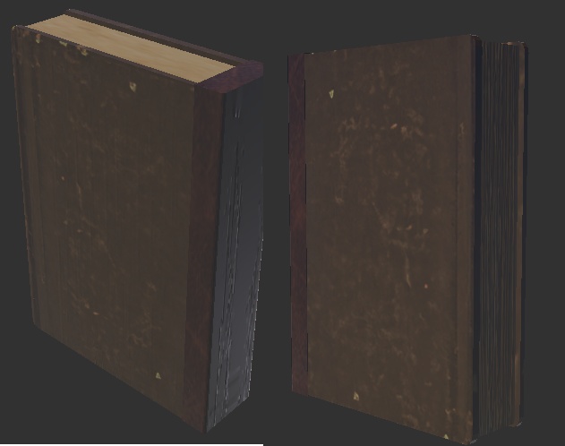 【3D素材】SimpleBook(古書風)【3Dモデル】