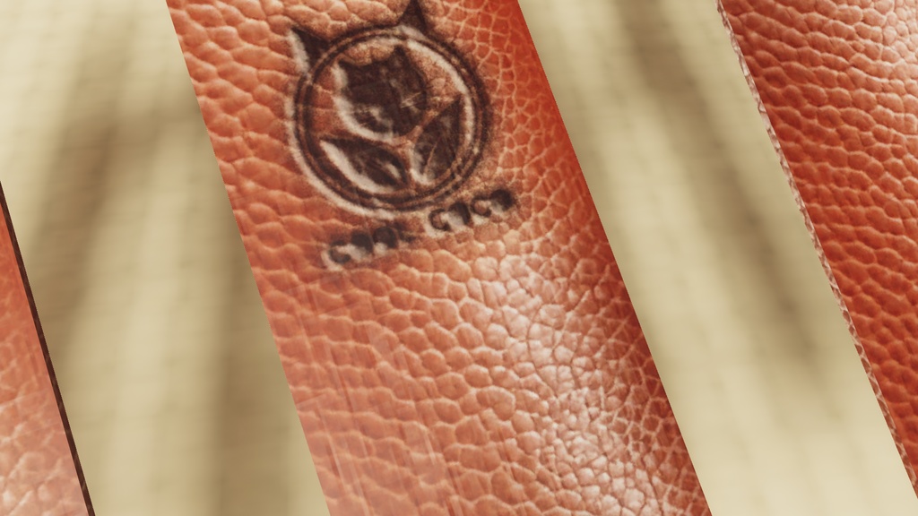 【3D素材】革のしおり【3Dモデル】