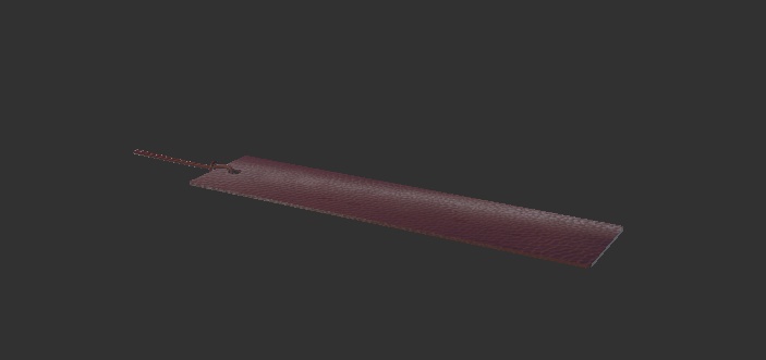 【3D素材】革のしおり【3Dモデル】