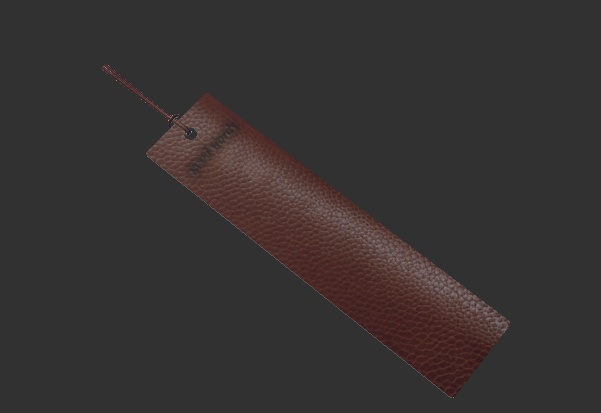 【3D素材】革のしおり【3Dモデル】