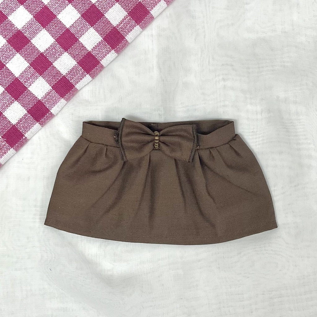 約23cmぬい ブラウンリボンスカート