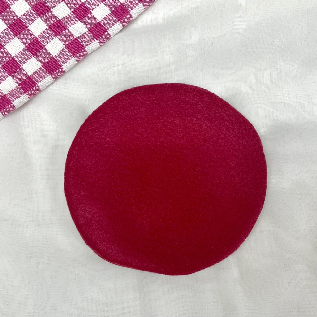 約23cmぬい　ベレー帽(リボン付き・リボン無し)