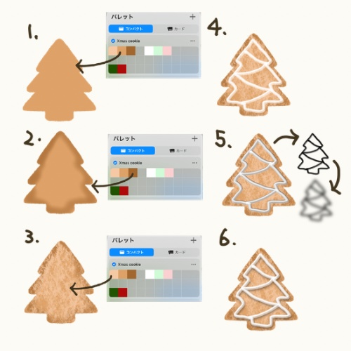 クリスマスクッキーブラシ