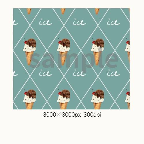 レトロ喫茶スイーツ シームレスパターン集、商用OK。