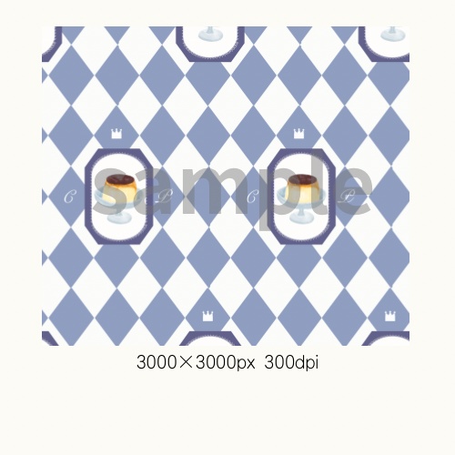 レトロ喫茶スイーツ シームレスパターン集、商用OK。