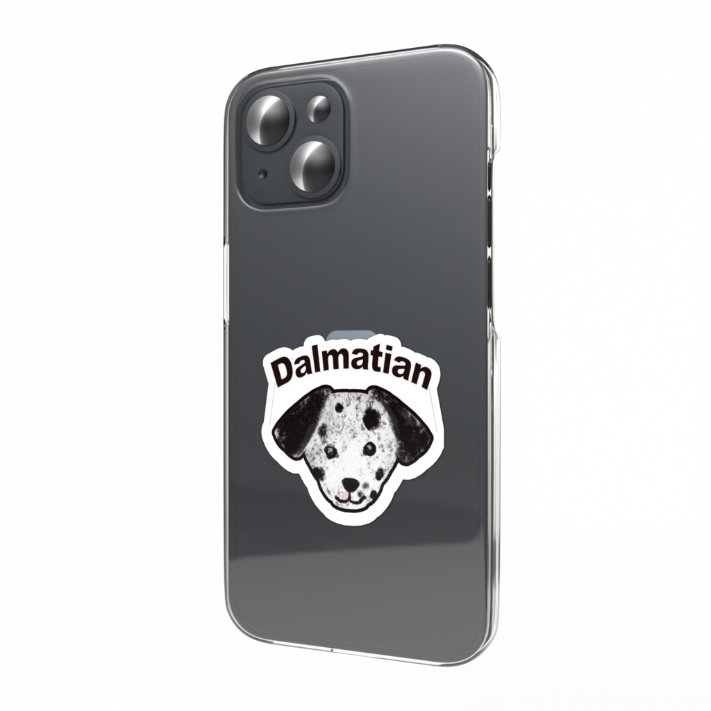 わんこフェイスステッカー（ダルメシアン）