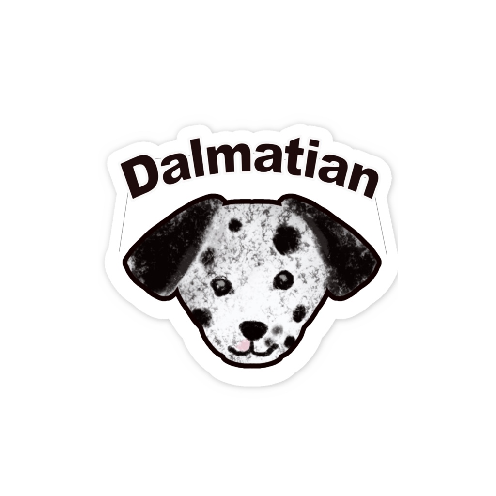 わんこフェイスステッカー(ダルメシアン)