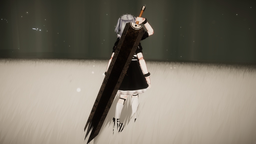 【無料/VRChat向け】特大剣 竜の墓標