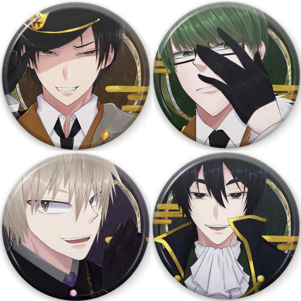 【黒子のバスケ】軍服モチーフ 缶バッジ全8種 (57mm)