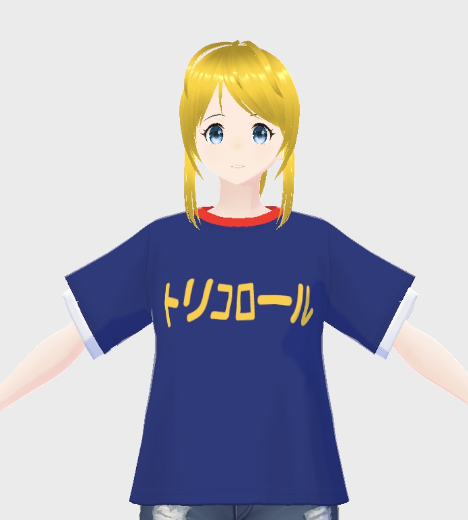 トリコロールTシャツ（VRoid）