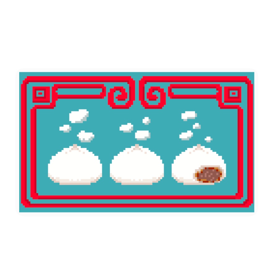 ステッカー「肉饅」