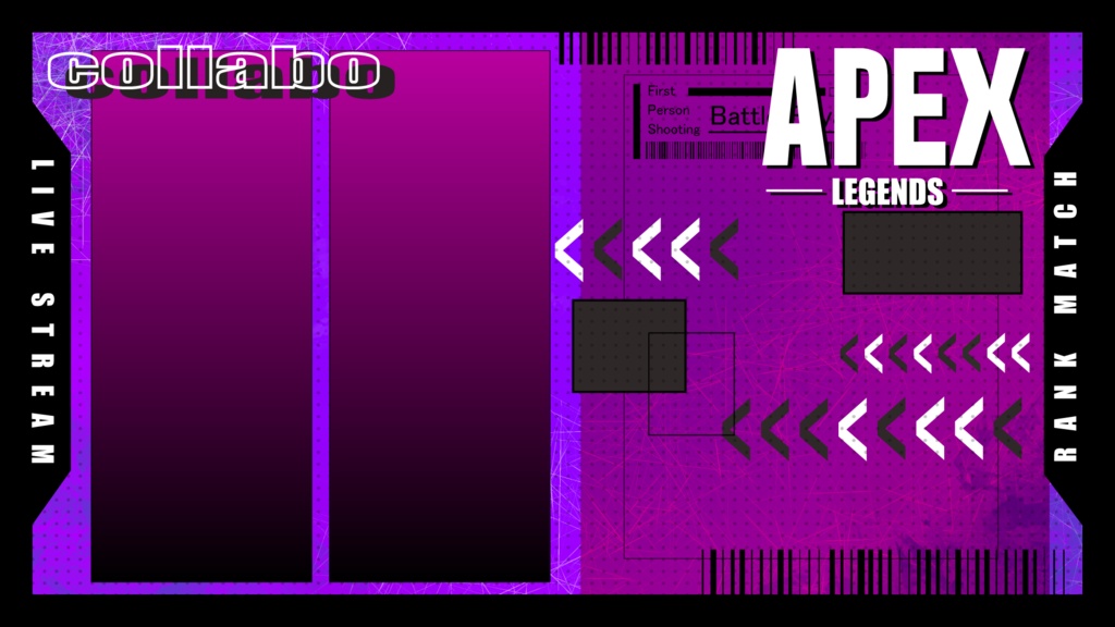 【APEXサムネ素材】 3人用 カジュアルマッチ/ランクマッチ【全5色】