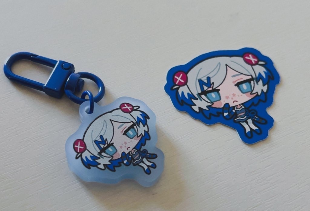 ギャルゥなミニアクキー＆ステッカーset