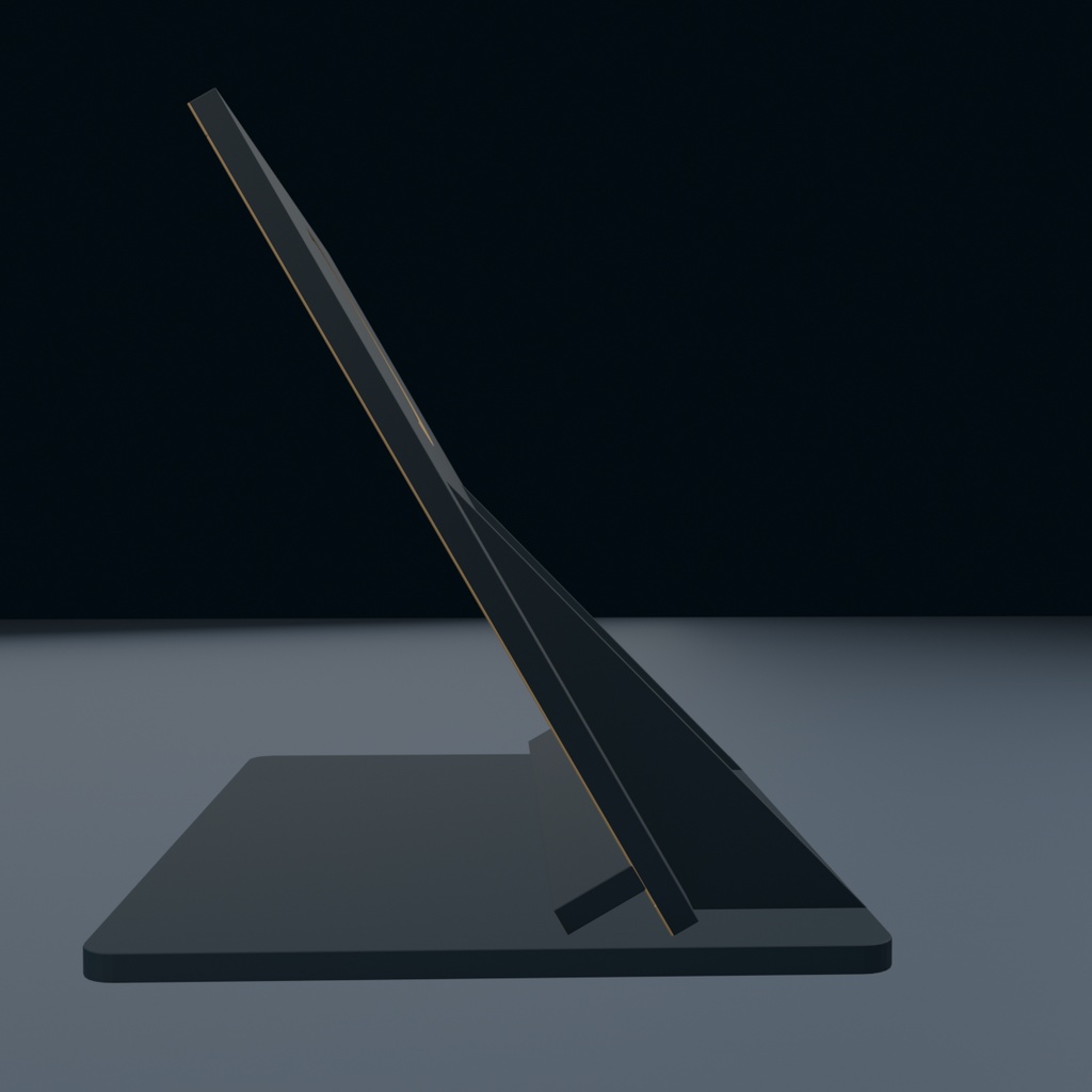 月の書見台|本を斜めに立てる読書スタンド 3Dモデル・3色|FBX / GLB / Blender|VRChat ワールド向け