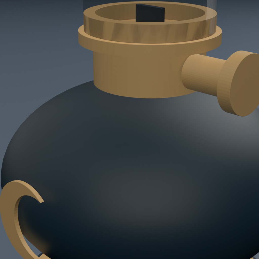 月のオイルランプ|卓上のアンティーク風ランプ 3Dモデル・3色|FBX / GLB / Blender|VRChat ワールド向け