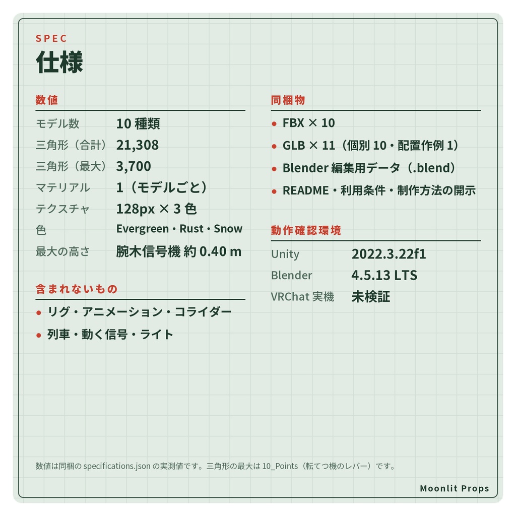 古い駅舎の小物セット|駅名標・ベンチ・腕木信号機・券売機 3Dモデル10種・3色|VRChat ワールド向け 鉄道