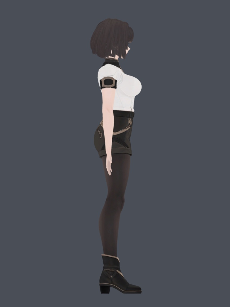 Aria Vale|黒髪ボブのオリジナル3Dアバター|VRChat PC向け・口パク/表情対応