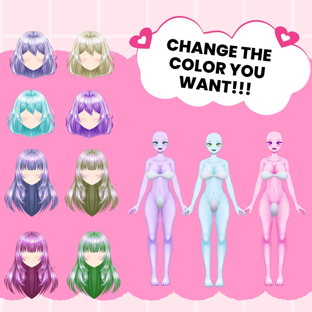 Customizable Live2D Rigged Vtuber Model Starla, Full Body Rigging, vBridger Ready, Vtuber Anime