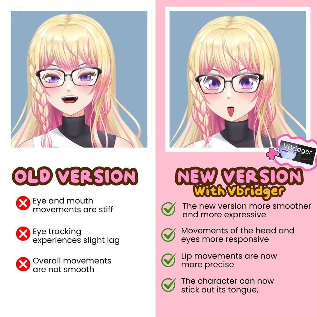 Customizable Live2D Rigged Vtuber Model Starla, Full Body Rigging, vBridger Ready, Vtuber Anime