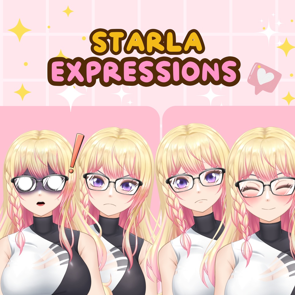 Customizable Live2D Rigged Vtuber Model Starla, Full Body Rigging, vBridger Ready, Vtuber Anime