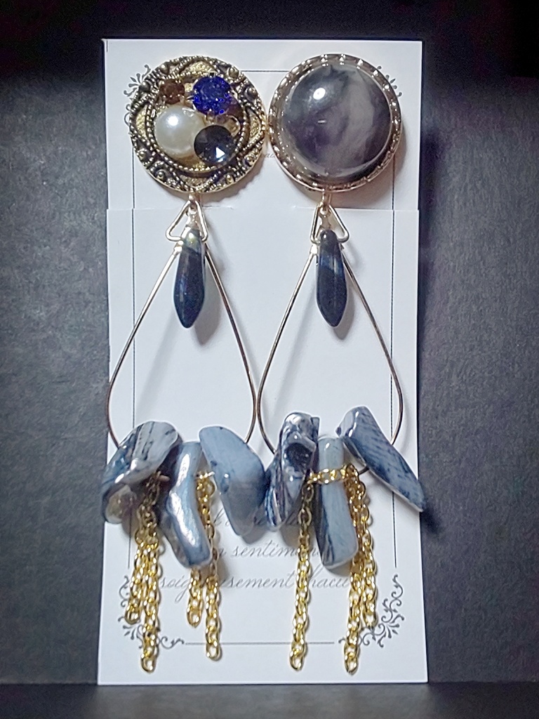 スクアーロ◆再販【イヤリングorピアス】