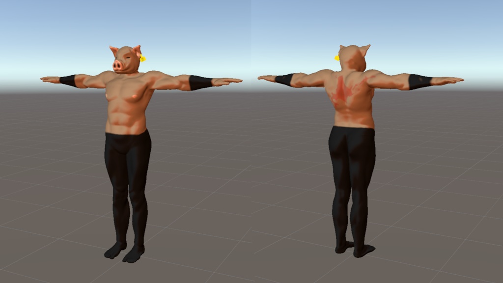 【VRChat用】アバター_Pigman Fighter