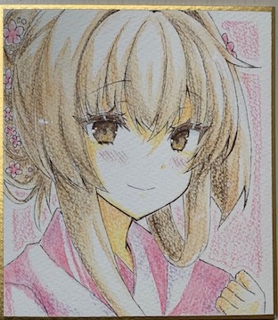 浴衣大和ミニ色紙