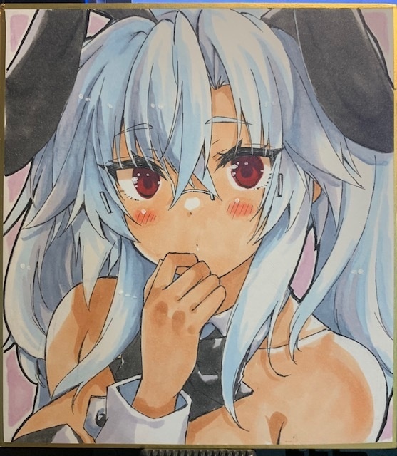 うさ武蔵しゃんミニ色紙