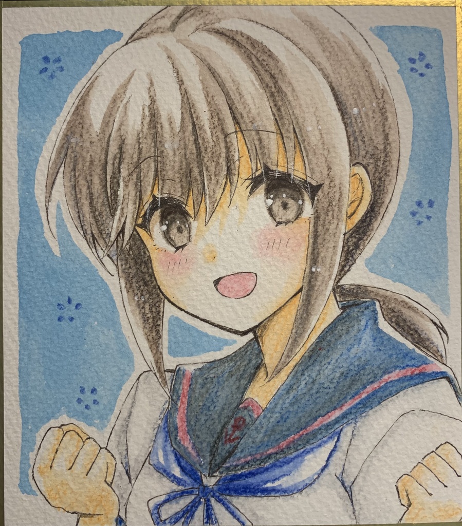 吹雪ちゃんミニ色紙