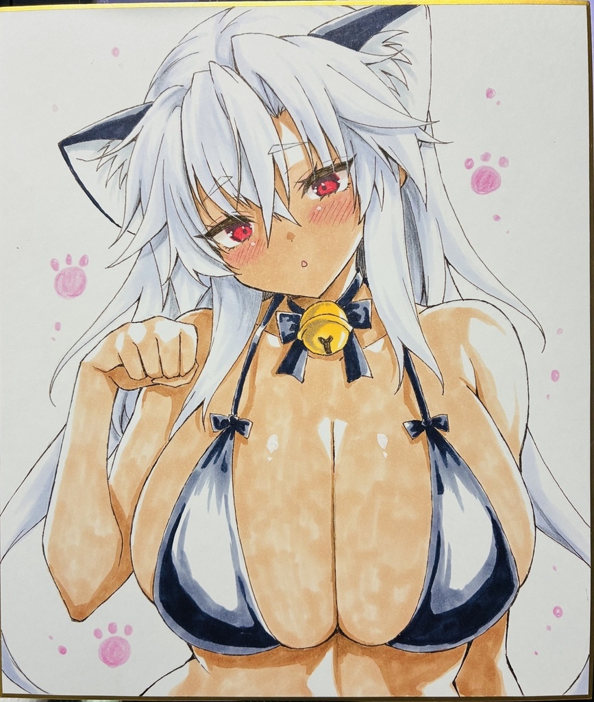にゃんこ武蔵しゃん中色紙１
