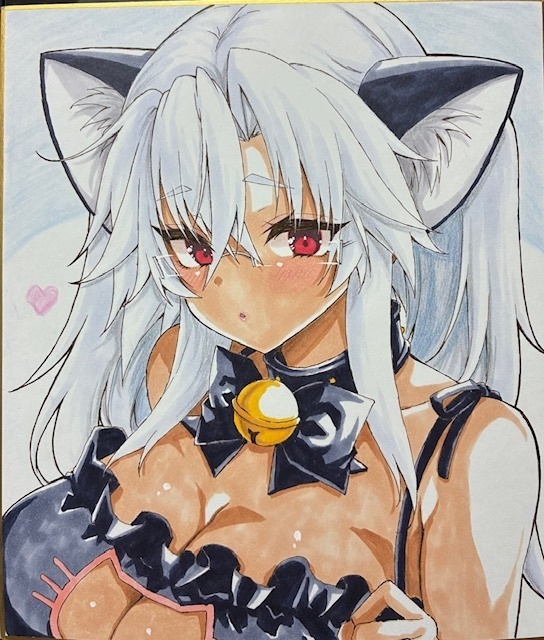 猫下着武蔵しゃん中色紙