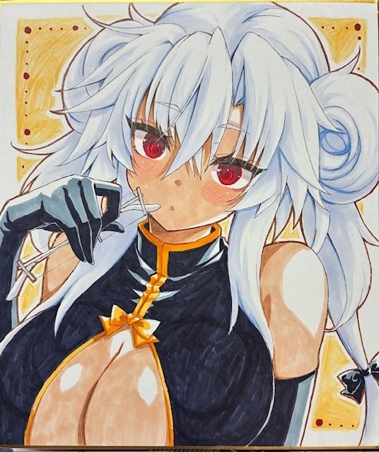 チャイナドレス武蔵しゃん色紙