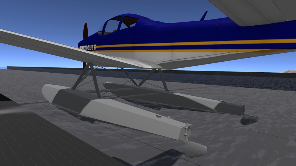 K3式 小型機用フロート(YP01 NIKKOLEE 水上機転換キット)【VRC想定】【Sacc's Flight】(再配布可)