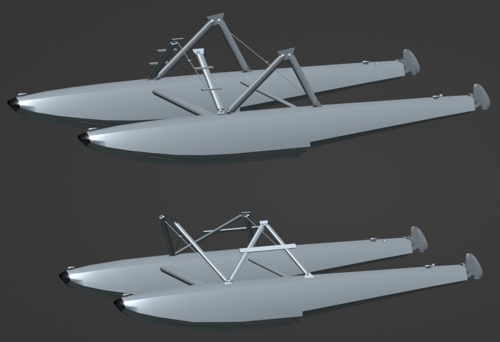 K3式 小型機用フロート(YP01 NIKKOLEE 水上機転換キット)【VRC想定】【Sacc's Flight】(再配布可)