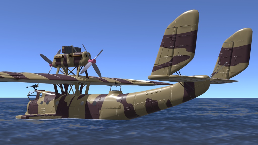 K3式 ダボハゼ型 中型飛行艇 (Ver1.02)【VRC想定】【Sacc's Flight】