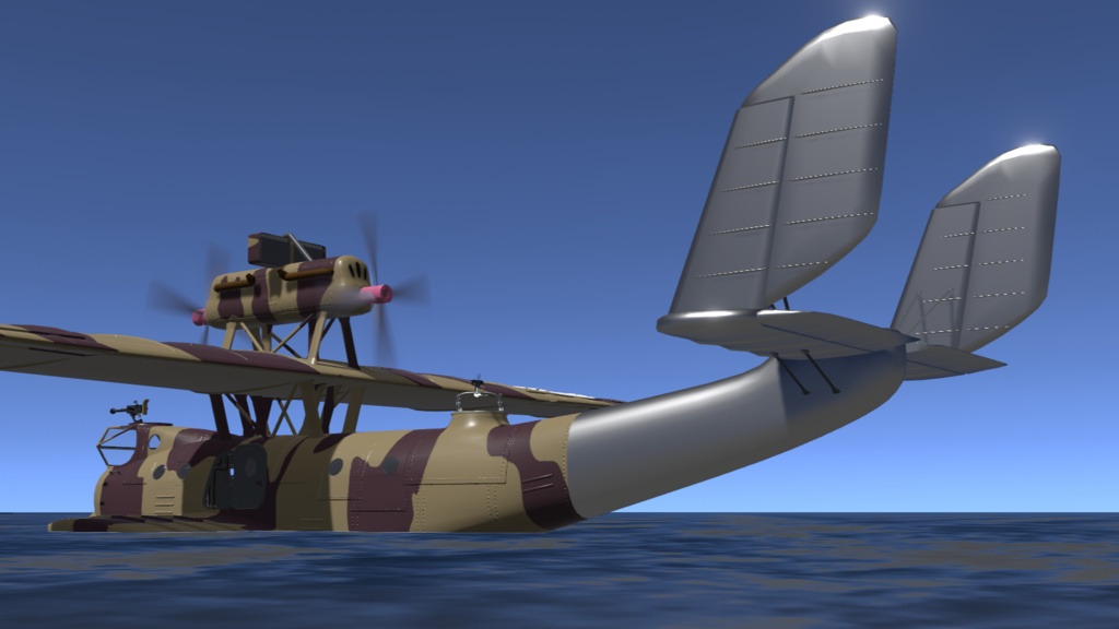 K3式 ダボハゼ型 中型飛行艇 (Ver1.02)【VRC想定】【Sacc's Flight】