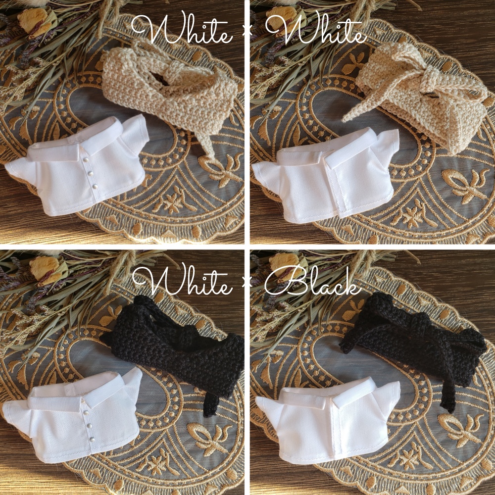 バックリボンのニットベストセット