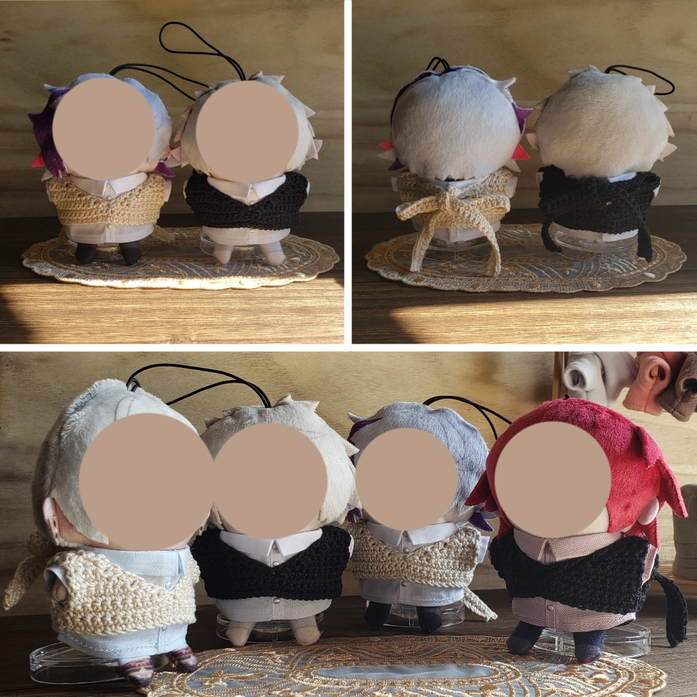 バックリボンのニットベストセット