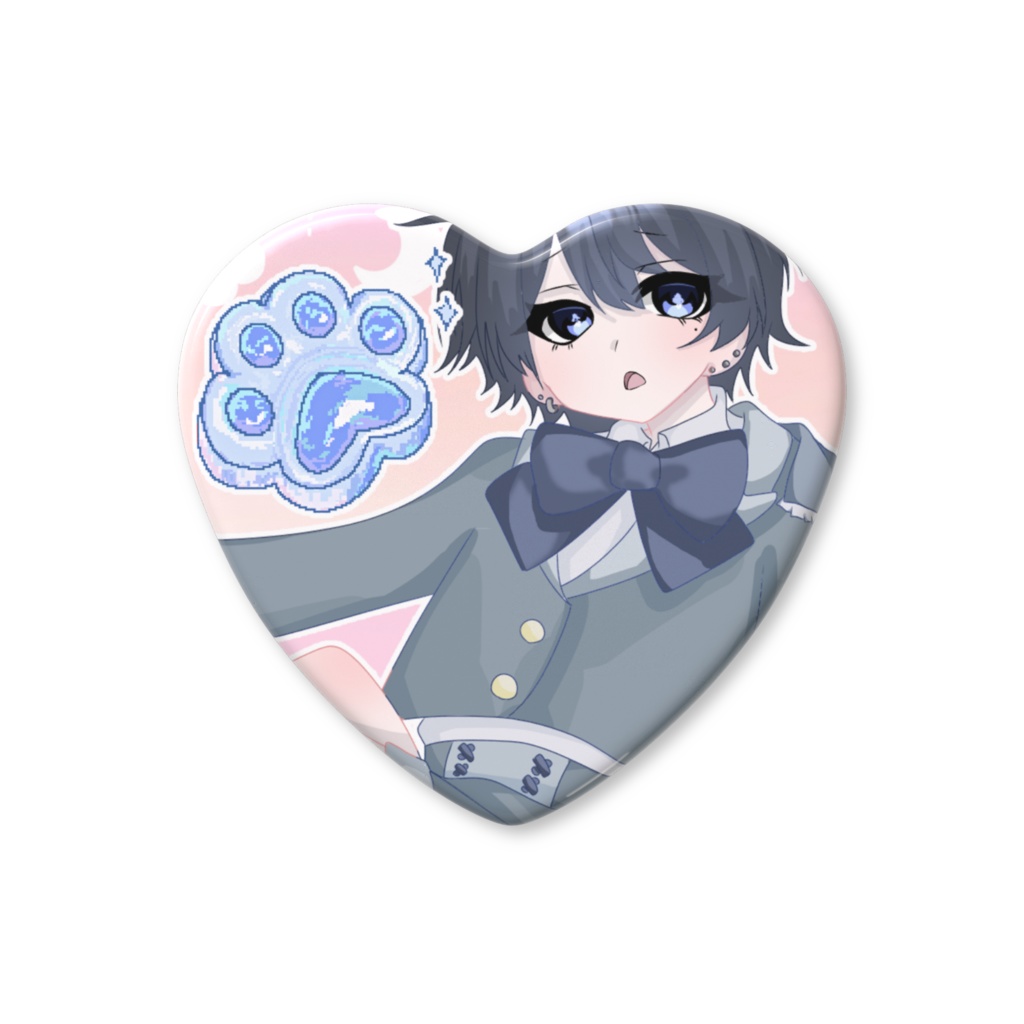 ましゅハート缶バッジ