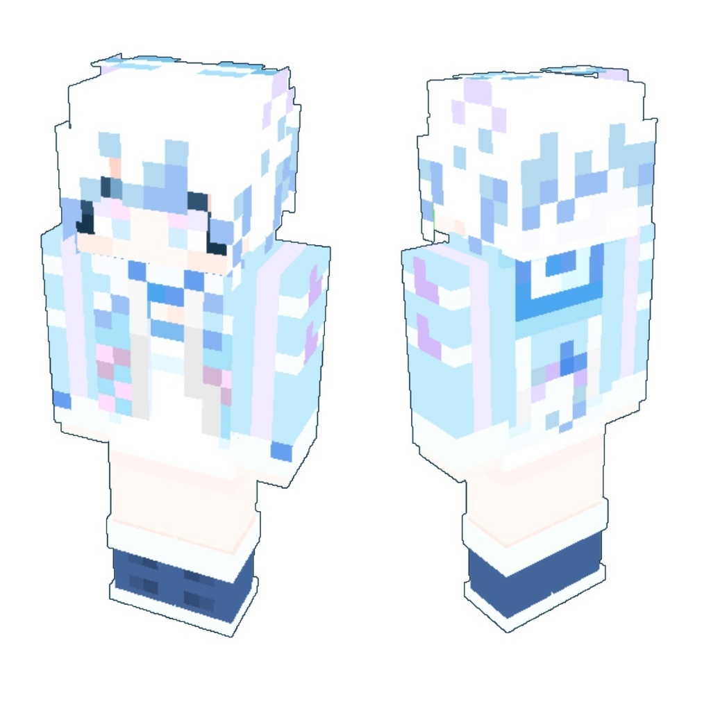 [Minecraft SKIN] female skin ; Potch-redesign ver / original