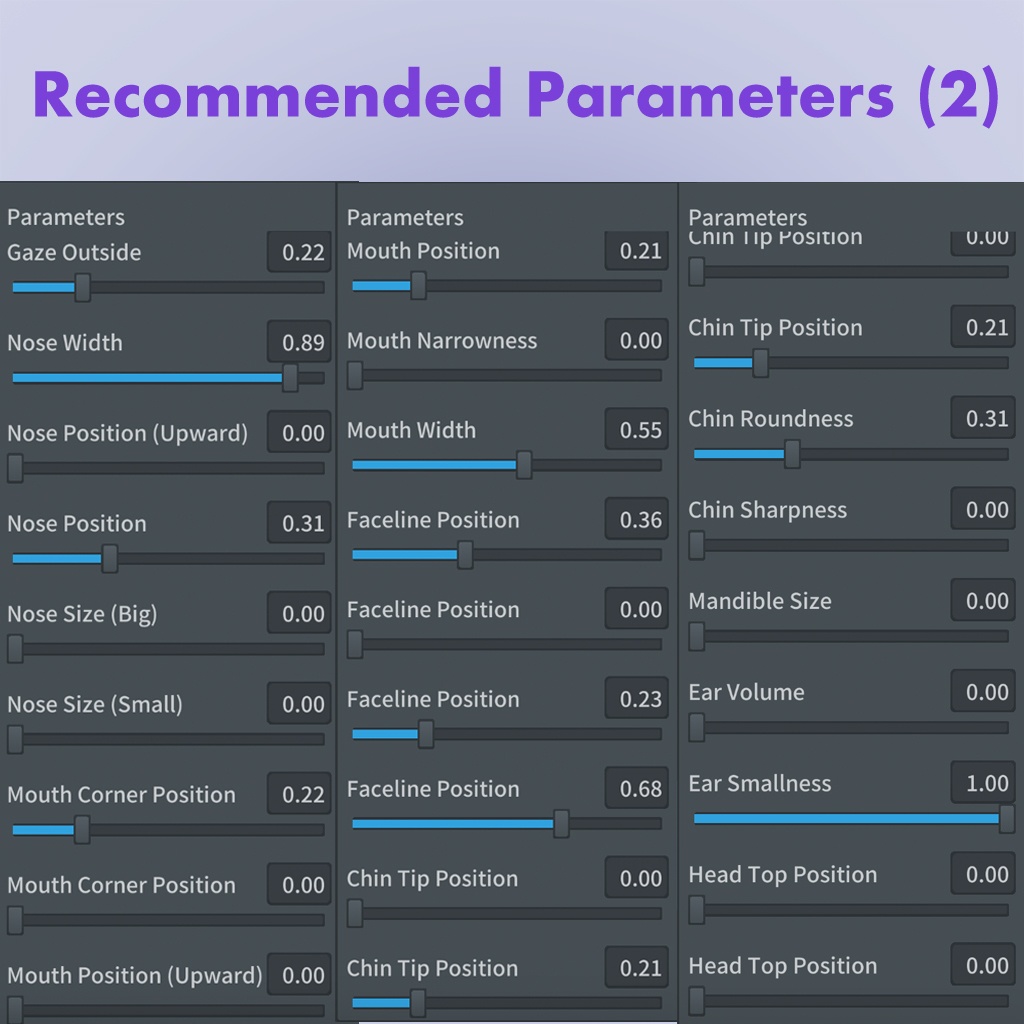 【無料|Free】VRoid用 Jojo Pt. 3 Face Texture Set 3部ジョジョテクスチャーセット