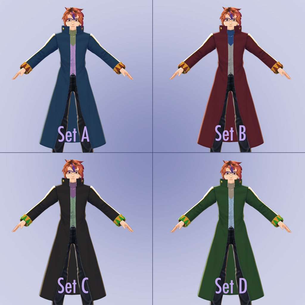 【VRoid用】承太郎キャラースタイリング Jotaro Inspired Clothing Set