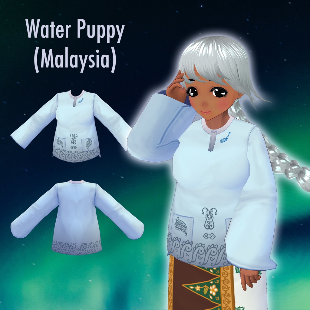 【VRoid用】マレーシア伝統服 バジュメラユ Baju Melayu (VKet5 CuriousCity)