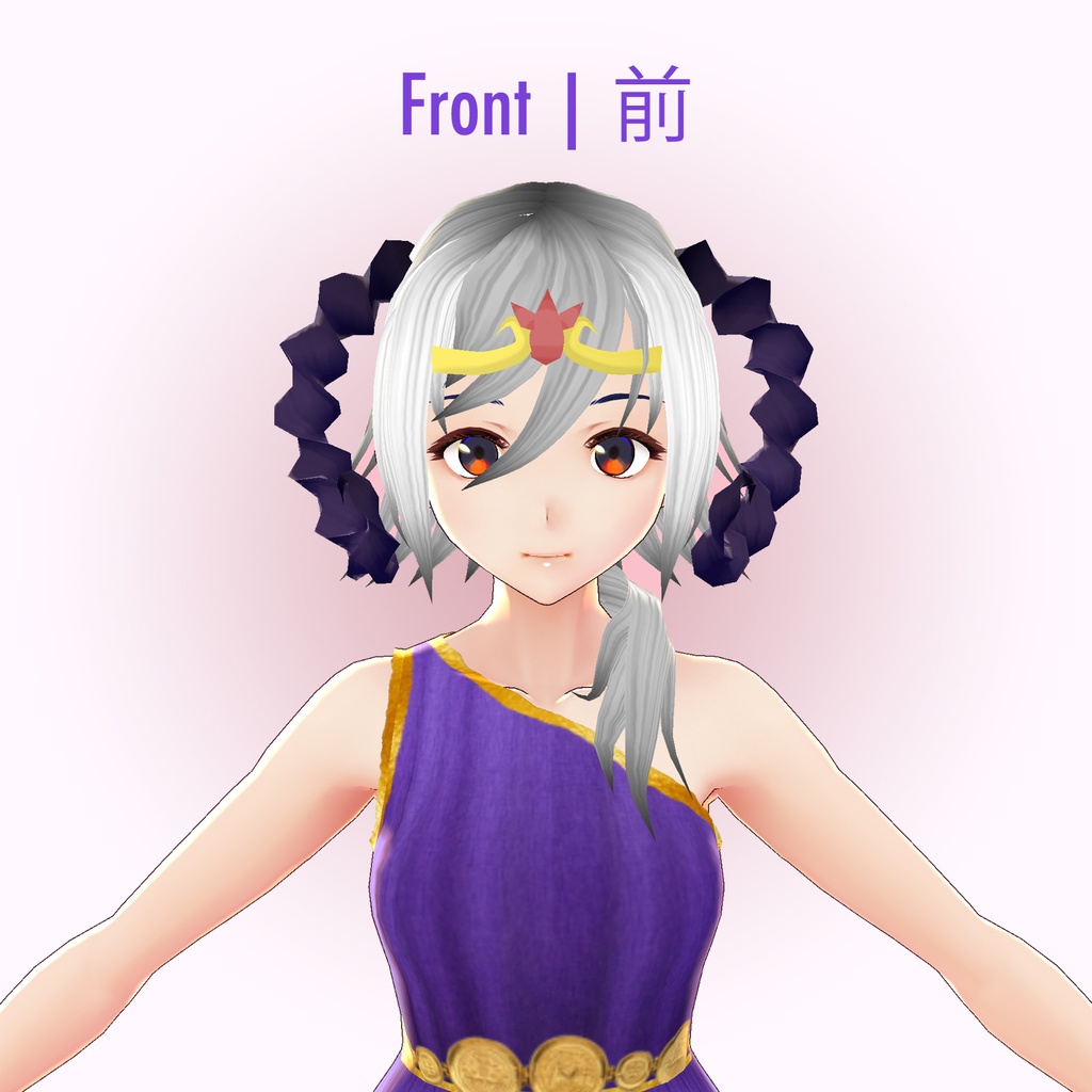 【VRoid β用 Halloween】鬼・竜ヘアプリセット Demon / Dragon Anime Girl Hair Preset