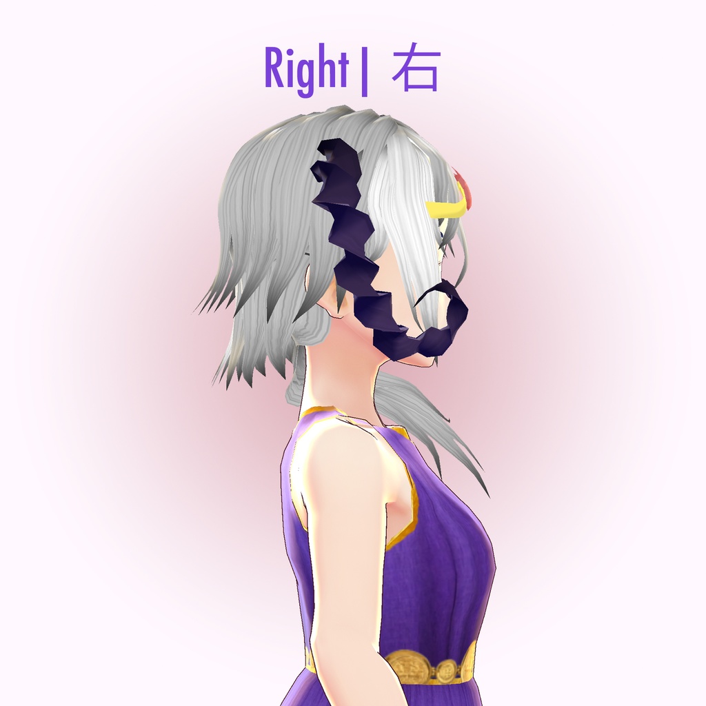 【VRoid β用 Halloween】鬼・竜ヘアプリセット Demon / Dragon Anime Girl Hair Preset